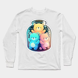 Cuddly Bears in a Honey Pot Long Sleeve T-Shirt